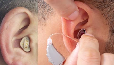 Put on and remove hearing aid