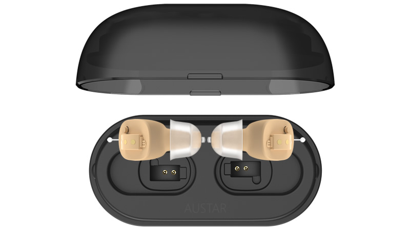 Rechargeable ITE hearing aid