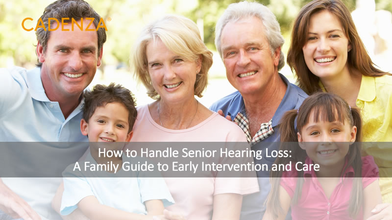 A family member patiently talking and sharing a warm moment with an older adult wearing a hearing aid