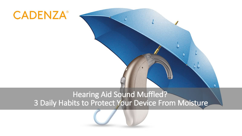 Use an umbrella to keep the rain off and prevent the hearing aid from getting wet