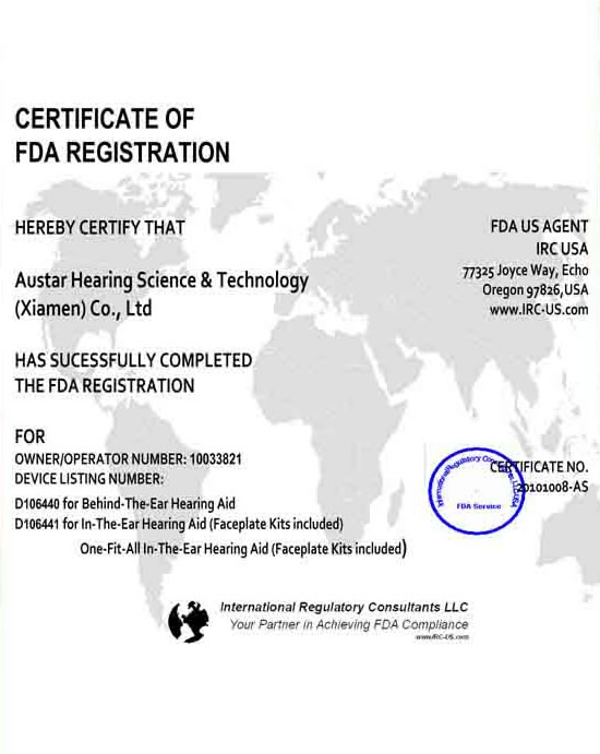 FDA Certificate